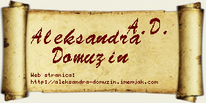 Aleksandra Domuzin vizit kartica